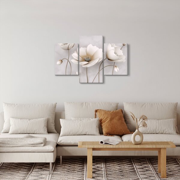 Slika bijelog cvijeća (90x60 cm)