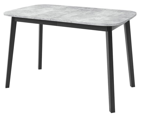 Blagovaonski stol na razvlačenje 130 cm Grospan S 130x80 (sivi mramor + crna) (za 4 do 6 osoba)