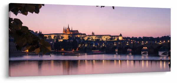 Slika Praškog dvorca i rijeke Vltave (120x50 cm)