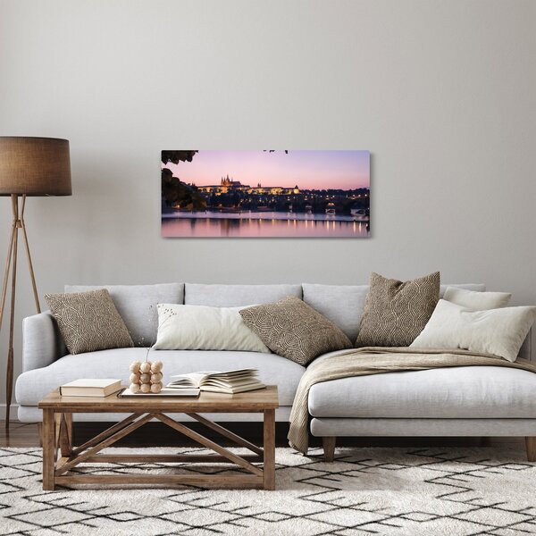Slika Praškog dvorca i rijeke Vltave (120x50 cm)