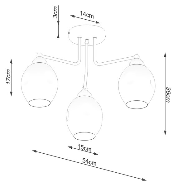 Luster FILLAN 3 crna