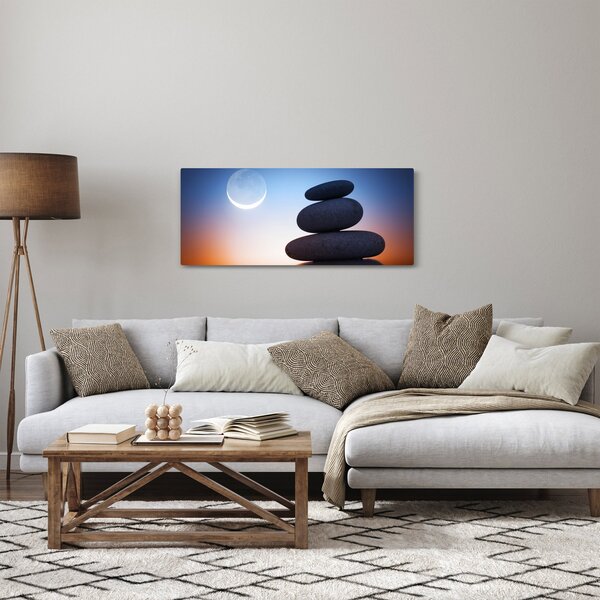 Slika naslaganog kamenja jedno na drugo (120x50 cm)