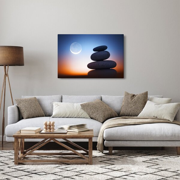 Slika naslaganog kamenja jedno na drugo (90x60 cm)
