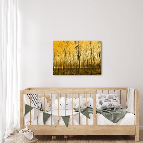 Slika šume pri zalasku sunca (70x50 cm)