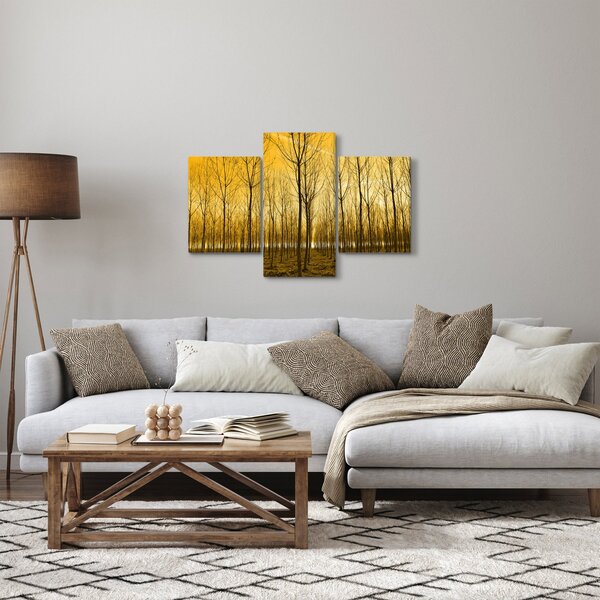Slika šume pri zalasku sunca (90x60 cm)