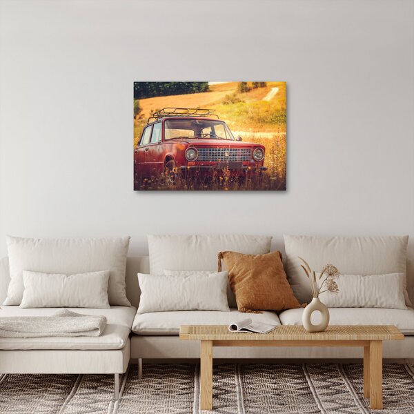 Slika automobila u polju (70x50 cm)