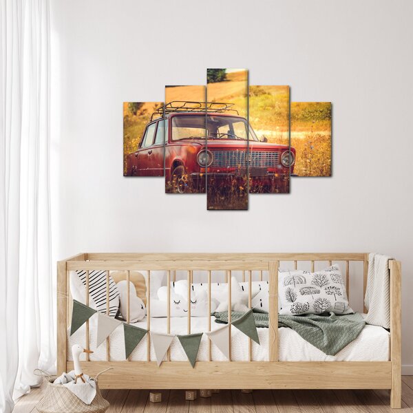Slika automobila u polju (150x105 cm)