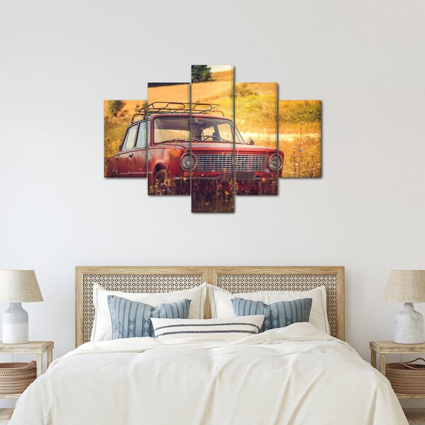 Slika automobila u polju (150x105 cm)