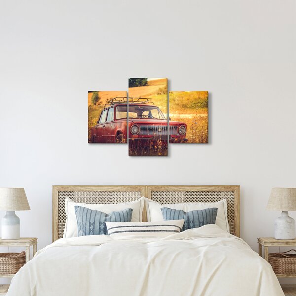 Slika automobila u polju (90x60 cm)