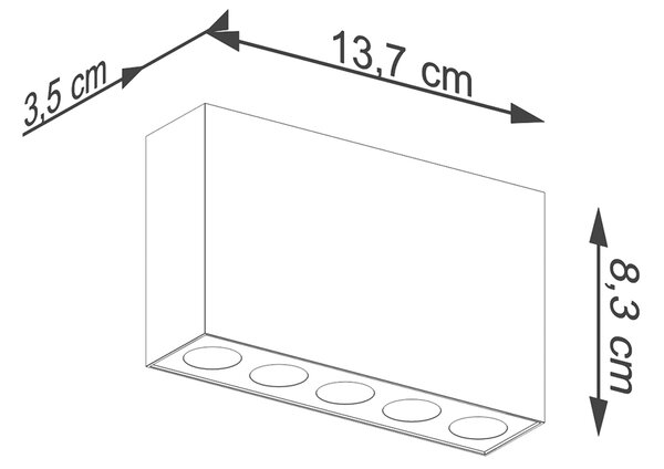 Stropna svjetiljka SOLE crna LED