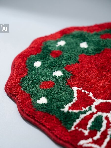 Sinsay - Božićni kupaonski tepih u obliku vijenca
