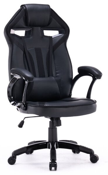 Gamerska i uredska stolica, Drift, 52x130x67 cm, crna