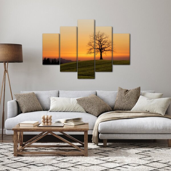 Slika zalaska sunca na livadi (150x105 cm)