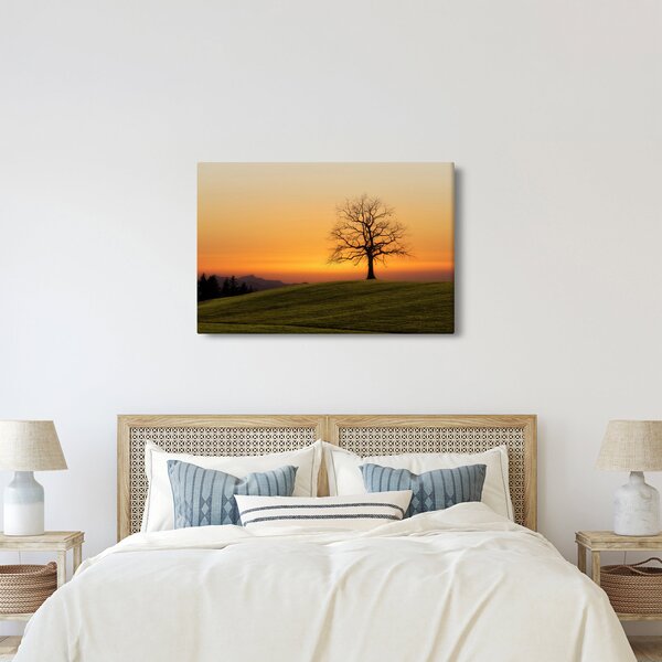 Slika zalaska sunca na livadi (90x60 cm)