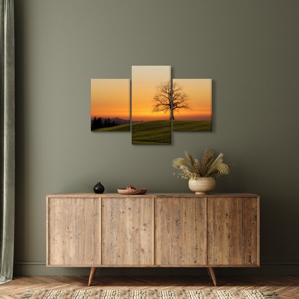 Slika zalaska sunca na livadi (90x60 cm)