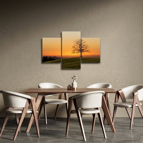 Slika zalaska sunca na livadi (90x60 cm)
