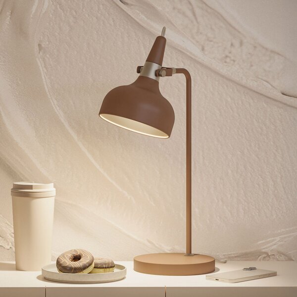 Paulmann Stolna lampa Juna STYLE, smeđa, visina 51 cm, metal, Smeđa / hrđa, Dnevni boravak/blagovaonica, Metal