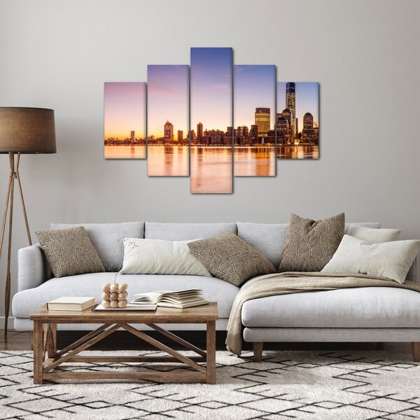 Slika grada pri zalasku sunca (150x105 cm)