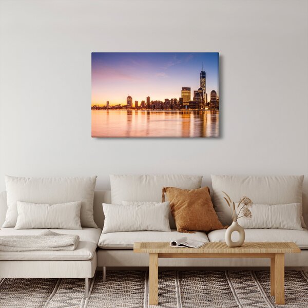 Slika grada pri zalasku sunca (90x60 cm)