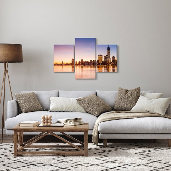 Slika grada pri zalasku sunca (90x60 cm)