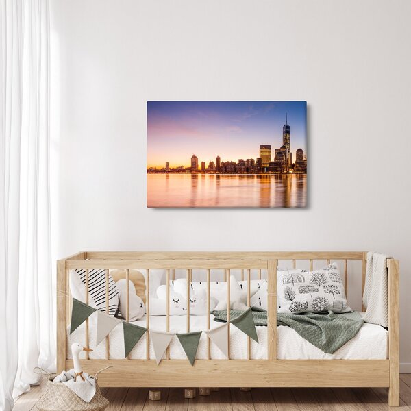 Slika grada pri zalasku sunca (90x60 cm)