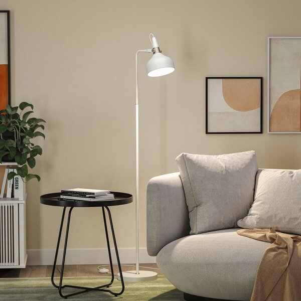 Paulmann Podna lampa Juna STYLE, bijela, visina 158 cm, metal, Bijela, Dnevni boravak/blagovaonica, Metal, Stanite zračeći prema dolje