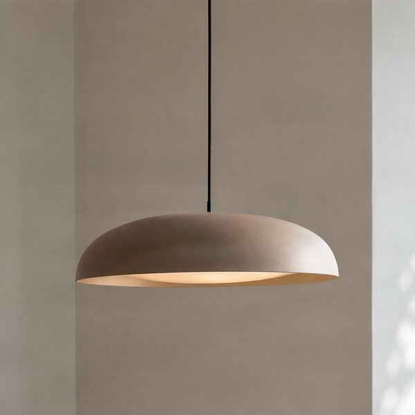 Lindby Florie LED viseća svjetiljka, bež, Ø 40 cm, metal, Bež, Dnevni boravak/blagovaonica, Metal