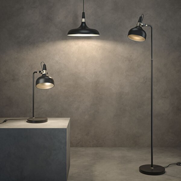 Paulmann Podna lampa Juna STYLE, crna, visina 158 cm, metal, Crno, Dnevni boravak/blagovaonica, Metal, Stanite zračeći prema dolje