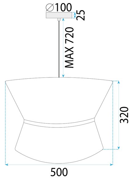 Lampa Viseća APP1503-1CP BLACK