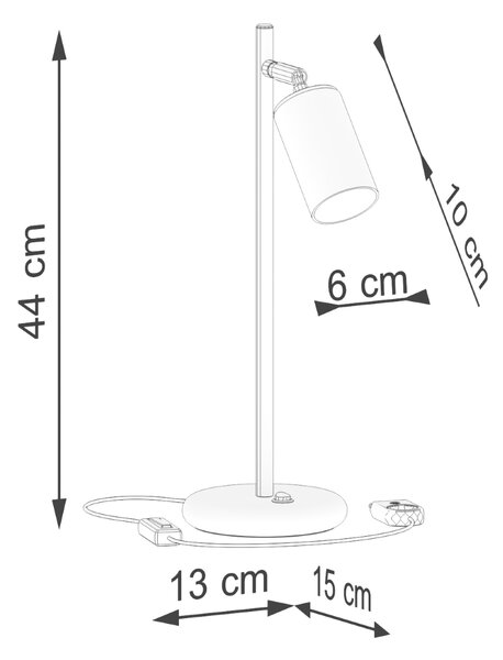 Stolna lampa WINX crna/krome