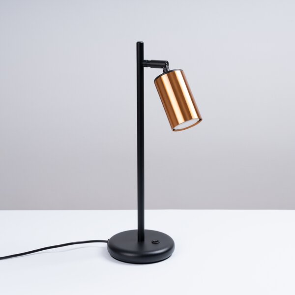 Stolna lampa WINX crna/bakrena