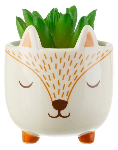 Kamena ukrasna tegla za cvijeće ø 7 cm Woodland Fox – Sass & Belle