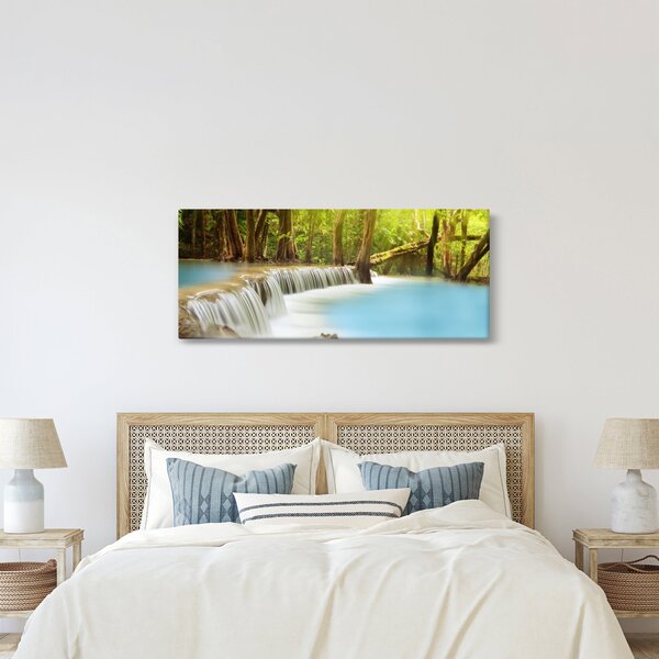 Slika vodopada Huai Mae Kamin u šumi (120x50 cm)