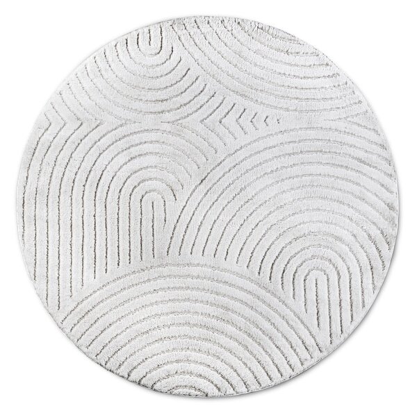 Bijeli okrugao tepih ø 160 cm Panglao New York White – Elle Decoration