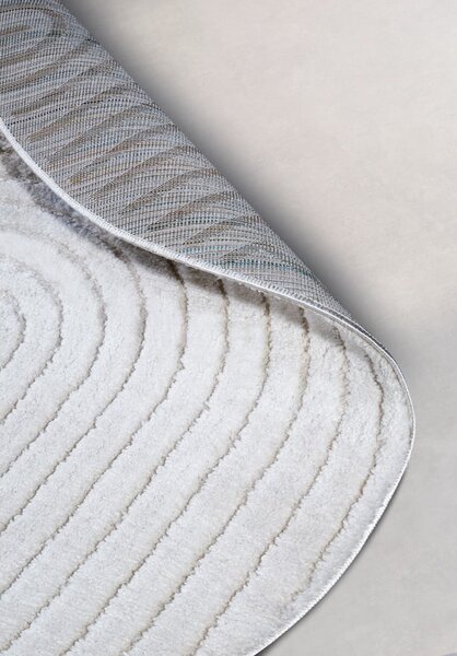 Bijeli okrugao tepih ø 160 cm Panglao New York White – Elle Decoration