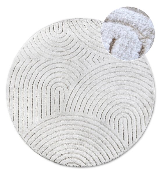 Bijeli okrugao tepih ø 160 cm Panglao New York White – Elle Decoration
