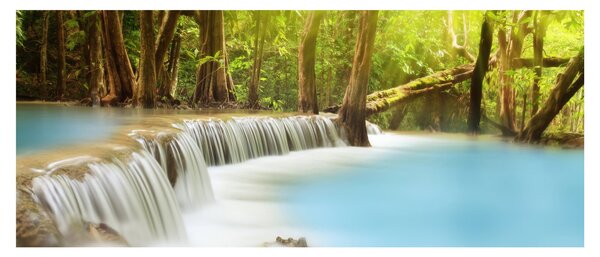 Slika vodopada Huai Mae Kamin u šumi (120x50 cm)