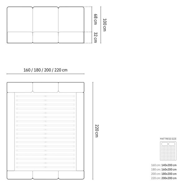 Tamno zeleni baršunasti tapecirani bračni krevet s prostorom za odlaganje s podnicom 180x200 cm Brody – Mazzini Beds