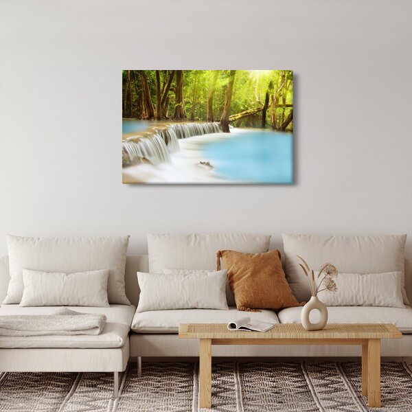 Slika vodopada Huai Mae Kamin u šumi (90x60 cm)