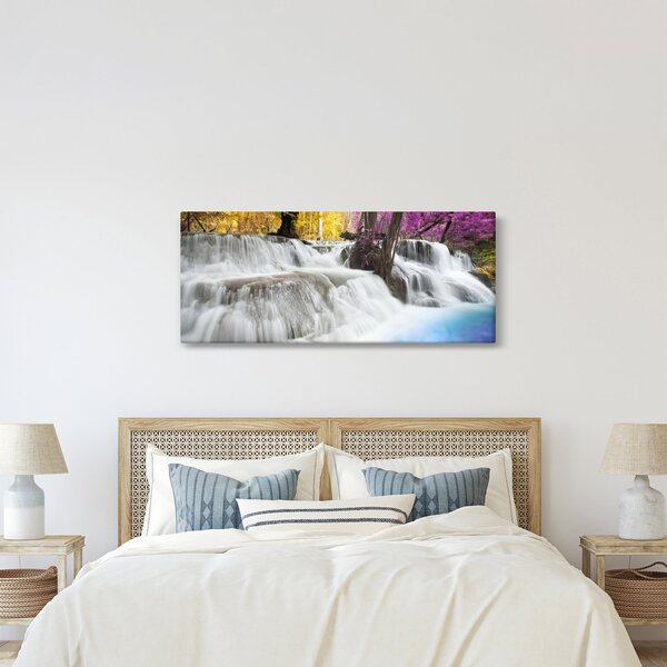 Slika vodopada Erawan u šumi (120x50 cm)