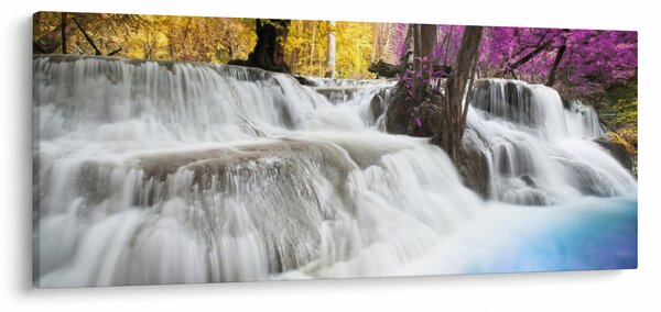 Slika vodopada Erawan u šumi (120x50 cm)