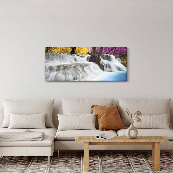 Slika vodopada Erawan u šumi (120x50 cm)