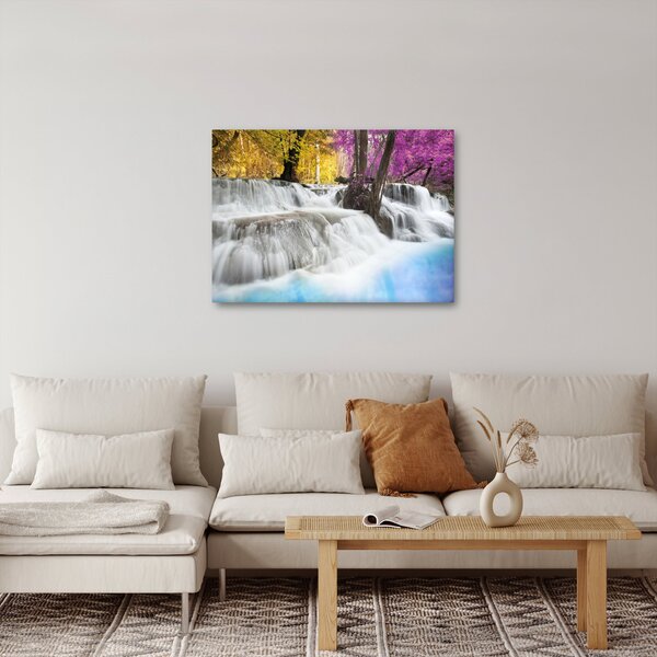 Slika vodopada Erawan u šumi (70x50 cm)