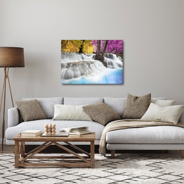 Slika vodopada Erawan u šumi (70x50 cm)