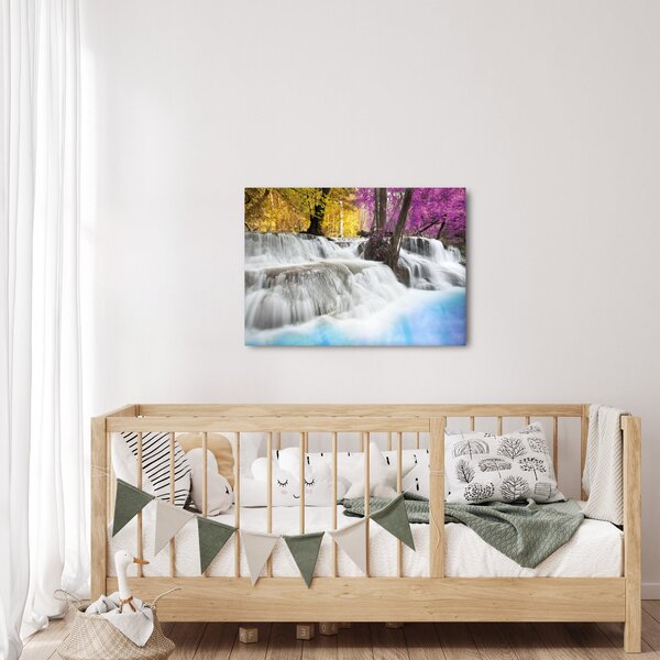 Slika vodopada Erawan u šumi (70x50 cm)