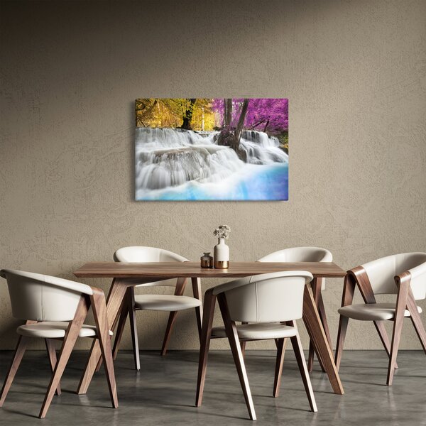 Slika vodopada Erawan u šumi (90x60 cm)