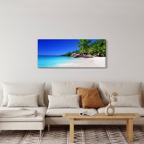 Slika plaže na otoku Praslin (120x50 cm)