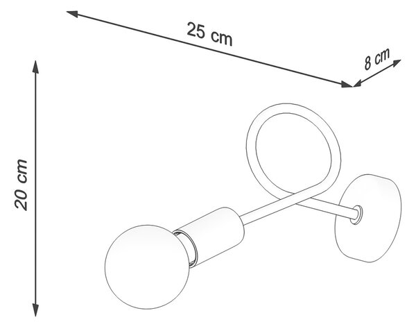Zidna svjetiljka LOOP bijela