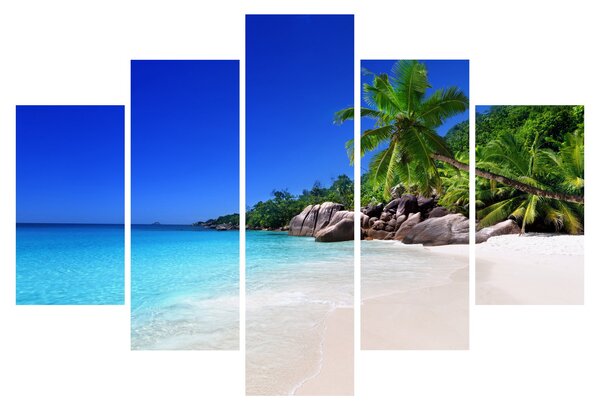 Slika plaže na otoku Praslin (150x105 cm)