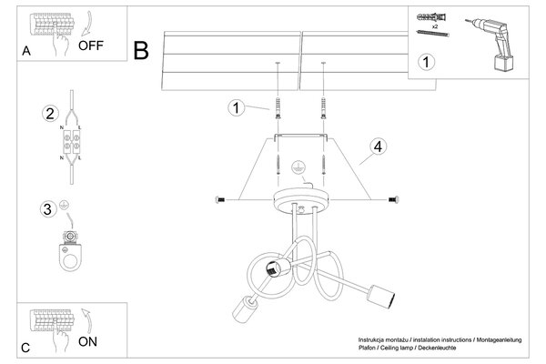 Luster LOOP 3 crna
